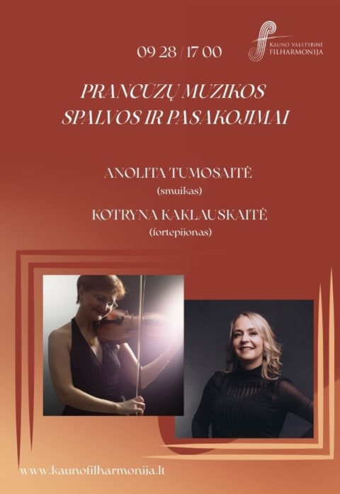 Pirkti bilietus PRANCŪZŲ MUZIKOS SPALVOS IR PASAKOJIMAI Kaunas, Kauno valstybinė filharmonija Rugsėjis 28