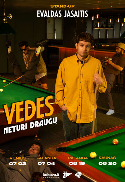 Pirkt biļetes EVALDAS JASAITIS | Stand-up | „Vedęs, Neturi Draugų“ Palanga, Kupeta 68 Augusts 19