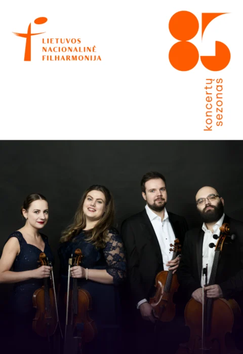 Buy tickets Vilniaus kvartetas ir Motiejus Bazaras – kai susitinka styginių kvartetas ir fortepijonas Vilnius, Lietuvos nacionalinė filharmonija December 03