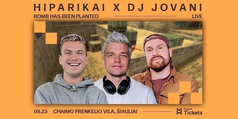 Купить билеты Hiparikai Live: Jonas Nainys Jovani Šiauliai, Chaimo Frenkelio vila Август 23