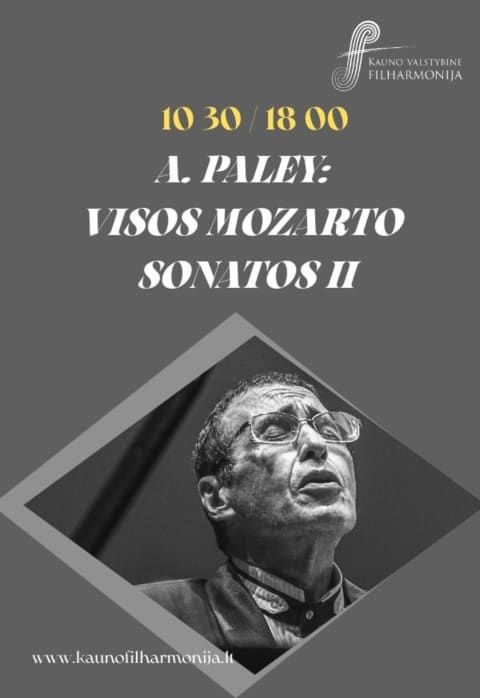 Pirkti bilietus A. PALEY: VISOS MOZARTO SONATOS II Kaunas, Kauno valstybinė filharmonija Spalis 30