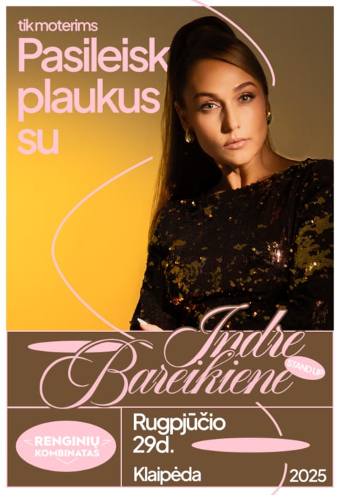 Pirkt biļetes Vakaras su Indre Bareikiene | KLAIPĖDA Klaipėda, Renginių kombinatas Augusts 29