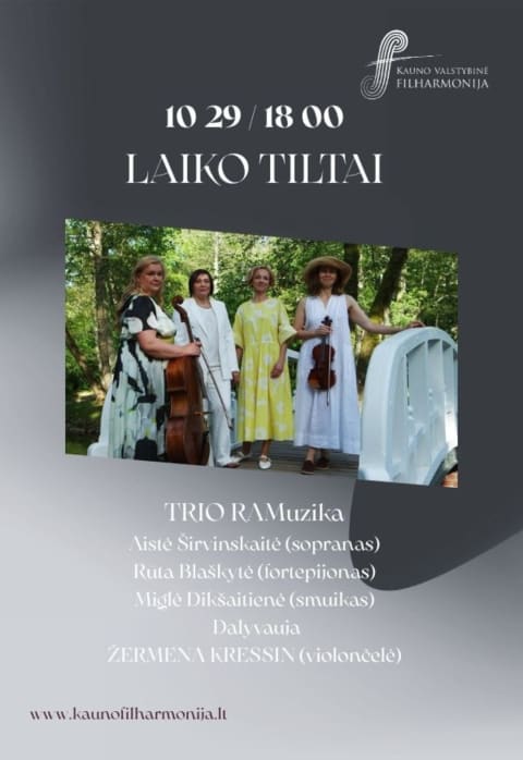 Pirkti bilietus LAIKO TILTAI Kaunas, Kauno valstybinė filharmonija Spalis 29