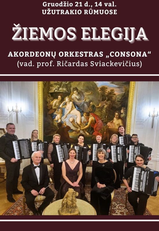 Buy tickets ŽIEMOS ELEGIJA Trakai, Užutrakio dvaro sodybos rūmai December 21