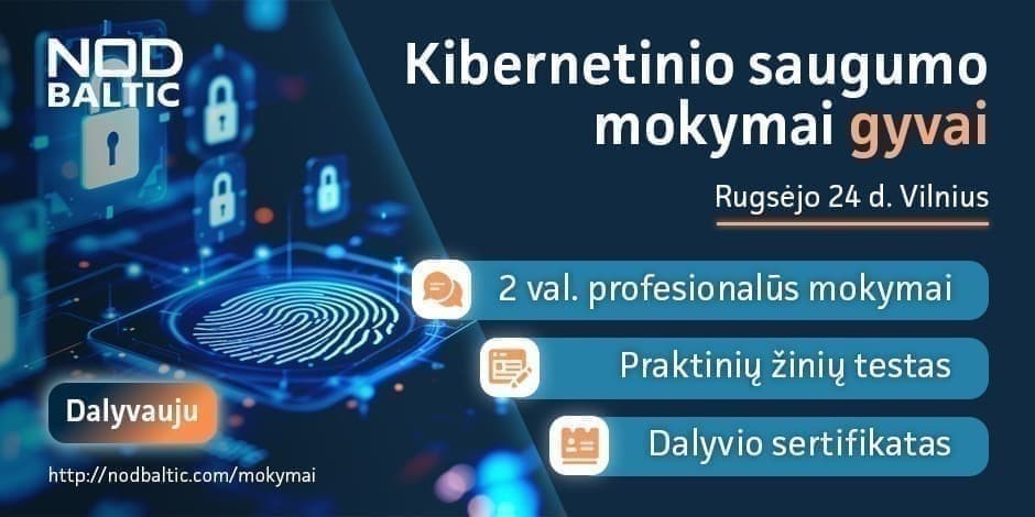 Pirkti bilietus Kibernetinio saugumo mokymai gyvai Vilnius, Simbiocity Rugsėjis 24