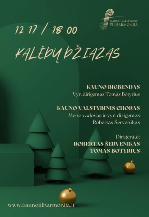 Купить билеты KALĖDŲ DŽIAZAS Kaunas, Kauno valstybinė filharmonija Декабрь 17