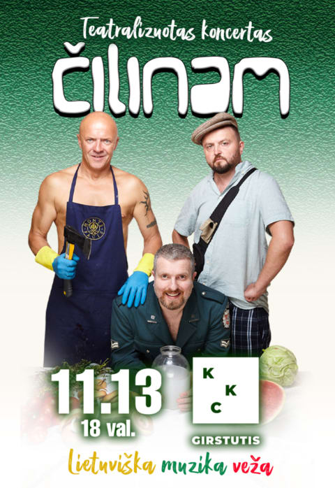 Pirkti bilietus Grupė ČILINAM | Teatralizuotas koncertas „Lietuviška muzika veža“ Kaunas, Kauno kultūros centro Girstučio padalinys Lapkritis 13