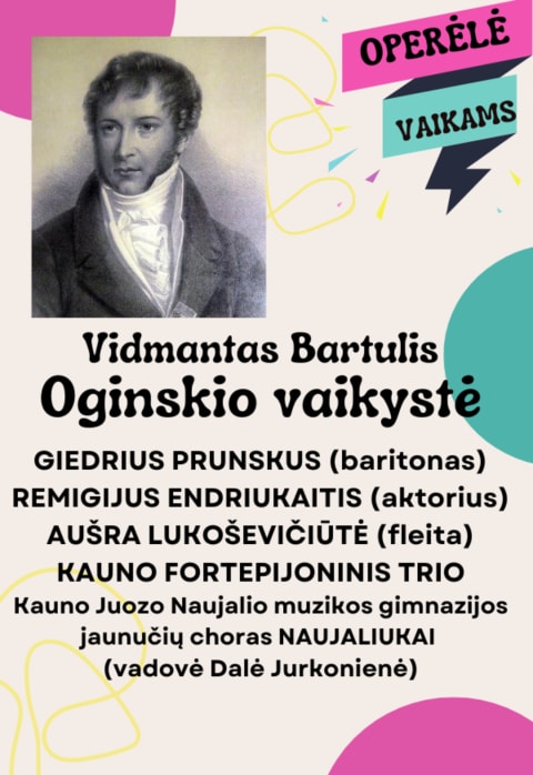 Pirkti bilietus MUZIKINĖ POPIETĖ VISAI ŠEIMAI. OPERĖLĖ VAIKAMS IR JAUNIMUI „OGINSKIO VAIKYSTĖ“ Kaunas, Kauno valstybinė filharmonija Gruodis 21