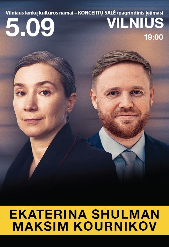 Pirkt biļetes Ekaterina Shulman ir Maksim Kournikov Vilnius, Vilniaus lenkų kultūros namai Septembris 05