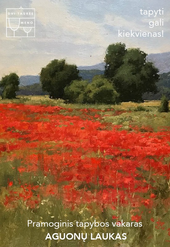 Купить билеты Tapybos vakaras: Aguonų laukas Vilnius, Dvi taurės meno tapybos studija - dvaras Сентябрь 18