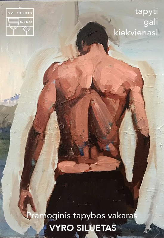 Pirkt biļetes Tapybos vakaras: Vyro siluetas Vilnius, Dvi taurės meno tapybos studija - dvaras Septembris 20