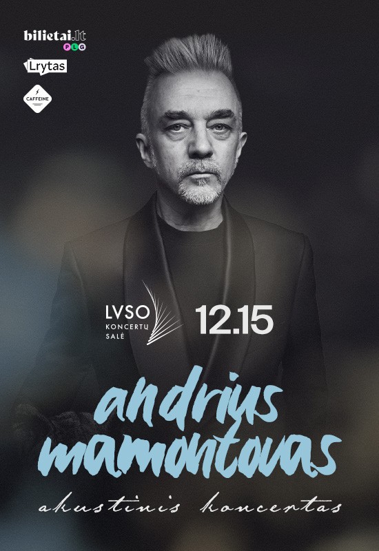 Купить билеты Andrius Mamontovas | Akustinis koncertas Vilnius, LVSO koncertų salė Декабрь 15