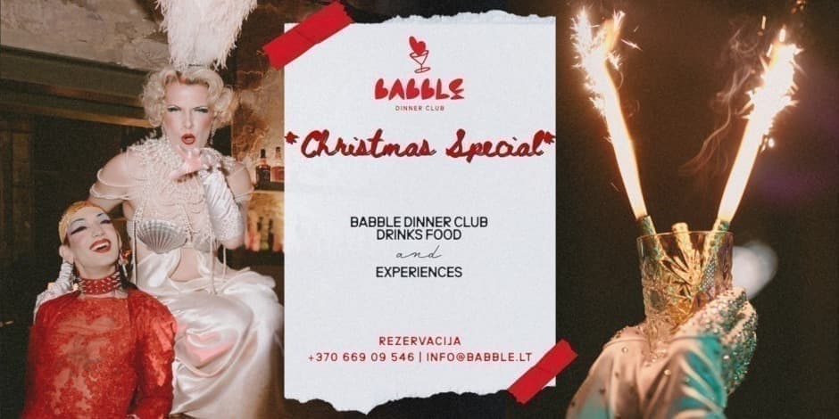 Купить билеты Babble Dinner Club | CHRISTMAS SPECIAL 12.20 Vilnius, Babble restoranas Декабрь 20