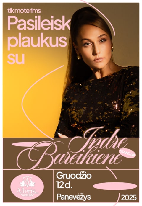 Купить билеты Vakaras su Indre Bareikiene | PANEVĖŽYS Panevėžys, Naktinis klubas ir renginių erdvė AFTERIS. Декабрь 12