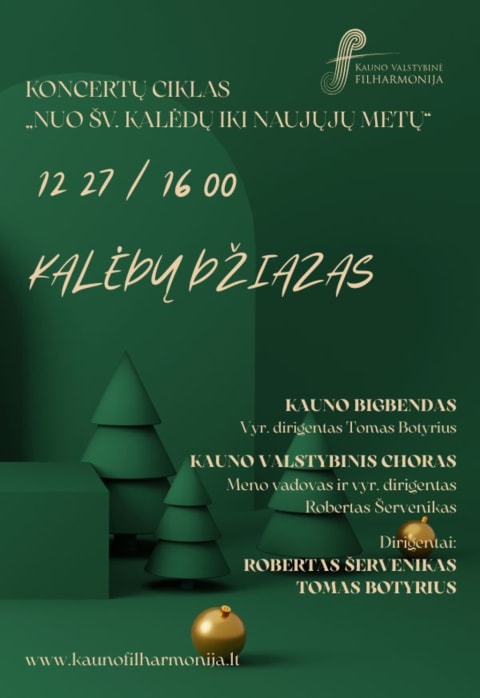 Купить билеты KALĖDŲ DŽIAZAS Kaunas, Kauno valstybinė filharmonija Декабрь 27