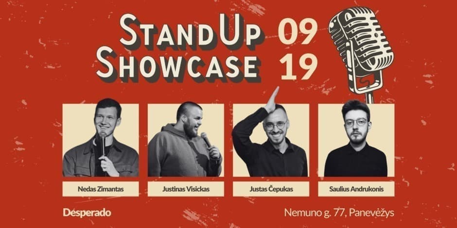 Buy tickets Stand Up Showcase | Panevėžys Panevėžys, Desperado September 19