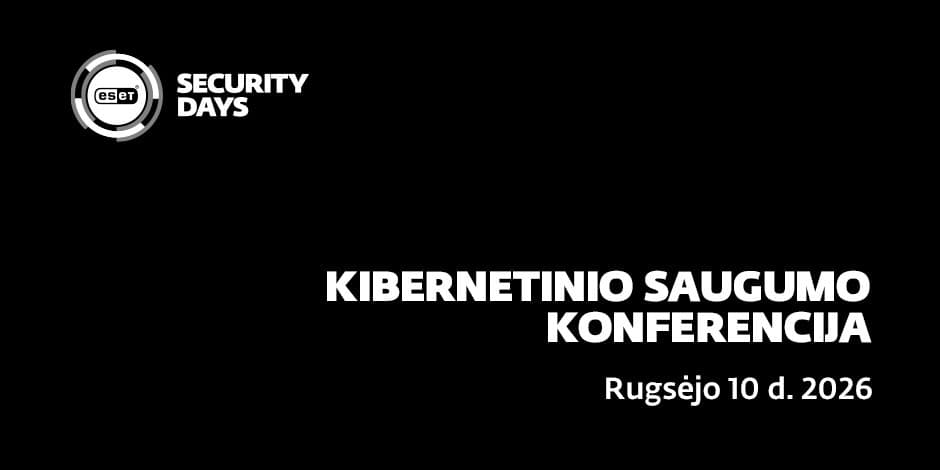 Pirkti bilietus ESET Security Day 2026 Vilnius, Lietuvos parodų ir kongresų centras LITEXPO Rugsėjis 10