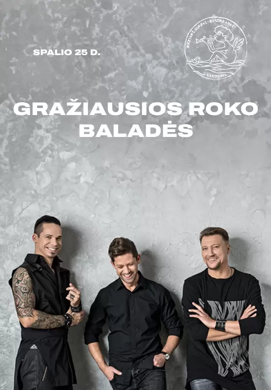Pirkti bilietus Jeronimas Milius, Česlovas Gabalis ir Feliksas Zakrevskis: Gražiausios roko baladės Palanga, Muzikos klubas Vandenis Spalis 25
