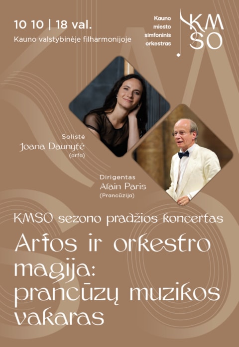 Pirkti bilietus KMSO SEZONO PRADŽIOS KONCERTAS. ARFOS IR ORKESTRO MAGIJA: PRANCŪZŲ MUZIKOS VAKARAS Kaunas, Kauno valstybinė filharmonija Spalis 10