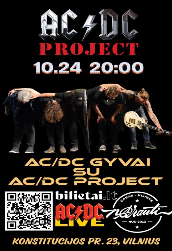 Pirkt biļetes AC/DC PROJECT LIVE PARTY Vilnius, Klubas nArauti Oktobris 24