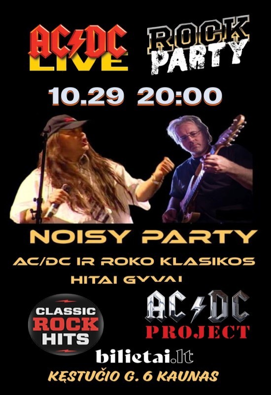 Купить билеты AC/DC IR ROKO KLASIKOS HITAI GYVAI Kaunas, Hogas Pub Октябрь 29