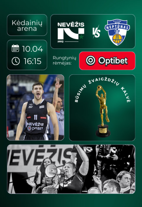 Buy tickets LKL rungtynės: Kėdainių „Nevėžis“ – Klaipėdos „Neptūnas“ Kėdainiai, Kėdainių arena October 04