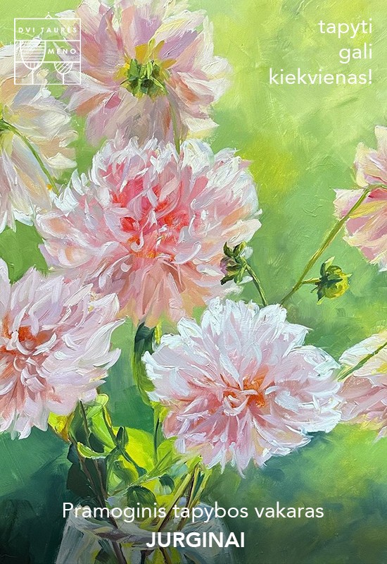 Pirkti bilietus Tapybos vakaras: Jurginai Vilnius, Dvi taurės meno tapybos studija - dvaras Spalis 05