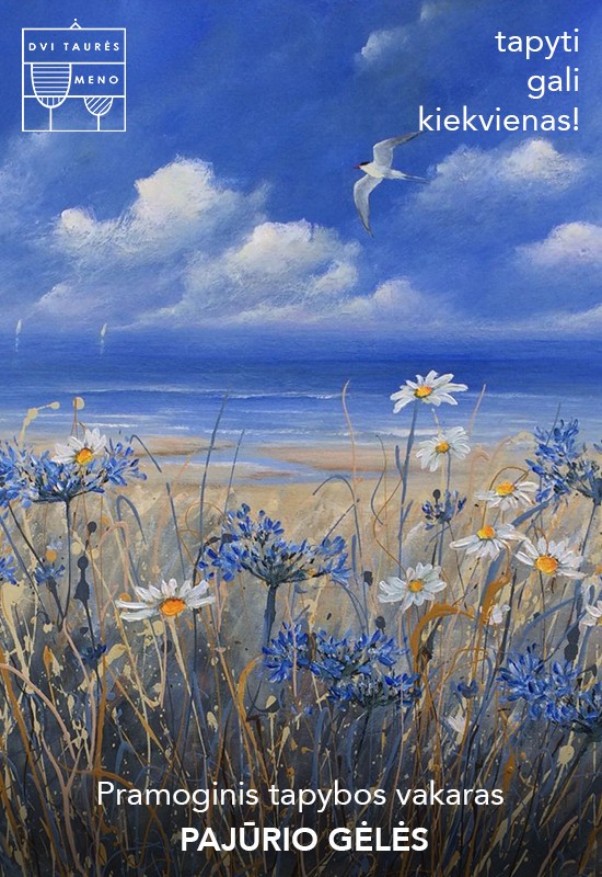 Купить билеты Tapybos vakaras: Pajūrio gėlės Vilnius, Dvi taurės meno tapybos studija - dvaras Октябрь 25