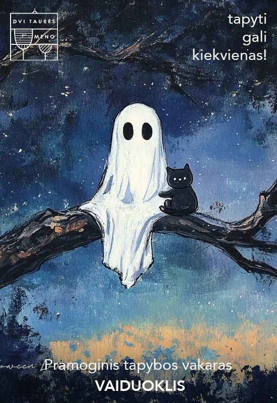 Pirkti bilietus Tapybos vakaras: Vaiduoklis Vilnius, Dvi taurės meno tapybos studija - dvaras Spalis 30