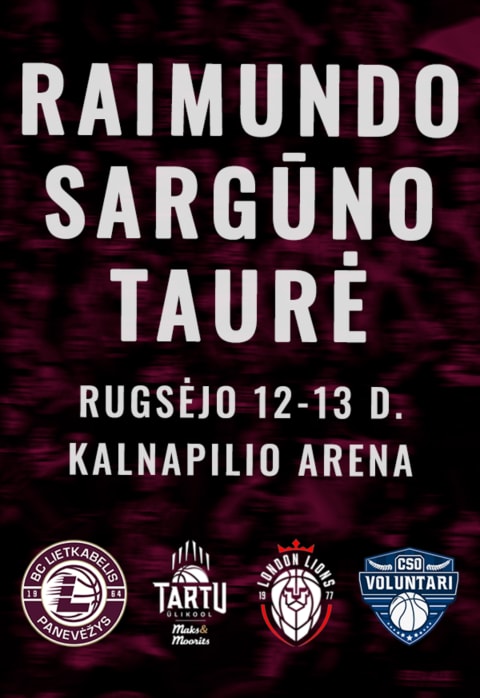 Pirkt biļetes Raimundo Sargūno taurė (Rugsėjo 13 d.) Panevėžys, Kalnapilio arena Septembris 13