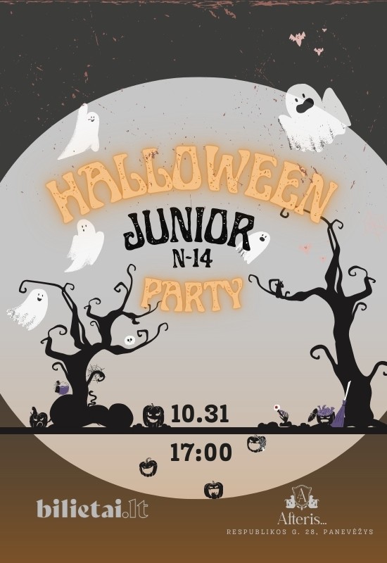 Купить билеты Junior Helloween party  |  N-14 | Panevėžys Panevėžys, Naktinis klubas ir renginių erdvė AFTERIS Октябрь 31