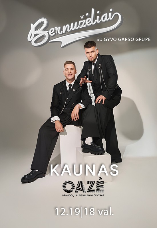 Купить билеты Išskirtinis grupės Bernužėliai šventinis koncertas su gyvo garso grupe | Kaune! Kaunas, Kauno OAZĖ Декабрь 19