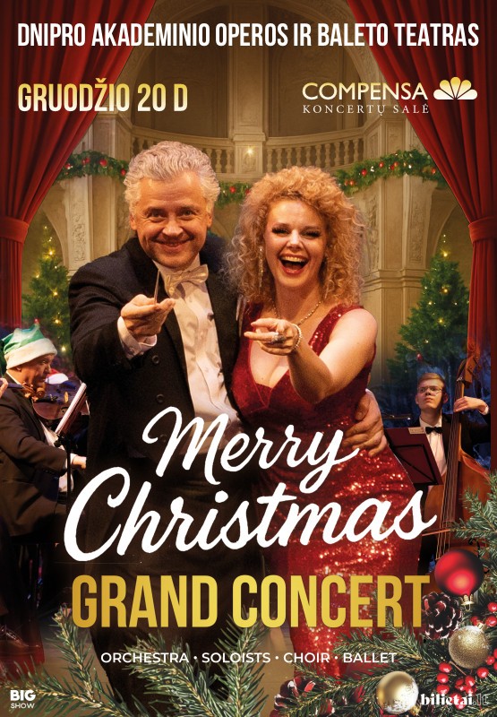 Pirkti bilietus (Vilnius) MERRY CHRISTMAS GRAND CONCERT Dniepro valstybinis teatras Vilnius, COMPENSA koncertų salė Gruodis 20