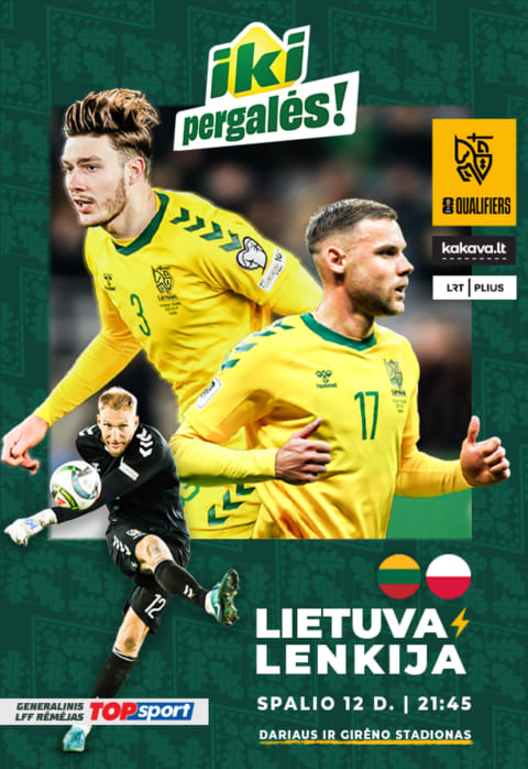 Buy tickets Atranka į 2026-ųjų FIFA pasaulio futbolo čempionatą: Lietuva – Lenkija Kaunas, Dariaus ir Girėno stadionas October 12