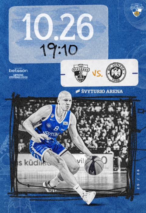 Pirkti bilietus LKL: Klaipėdos „Neptūnas“ – Jonavos „Jonava“ Klaipėda, Klaipėdos Švyturio arena Spalis 26