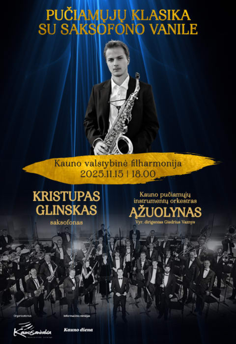 Pirkti bilietus PUČIAMŲJŲ KLASIKA SU SAKSOFONO VANILE Kaunas, Kauno valstybinė filharmonija Lapkritis 15