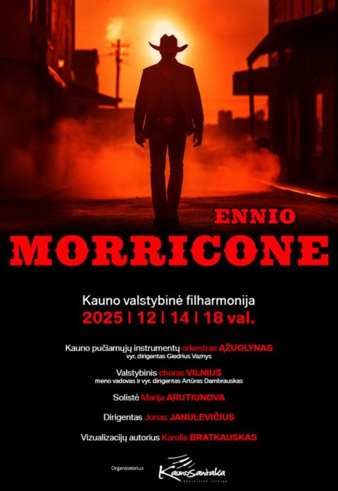 Купить билеты ENNIO MORRICONE | Kino muzikos magija Kaunas, Kauno valstybinė filharmonija Декабрь 14