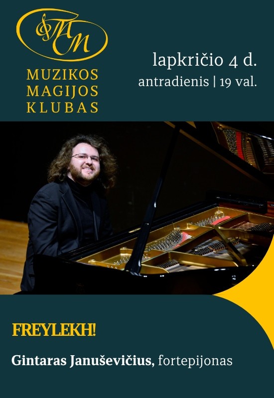 Купить билеты FREYLEKH! | Gintaras Januševičius Vilnius, Muzikos magijos klubas Ноябрь 04