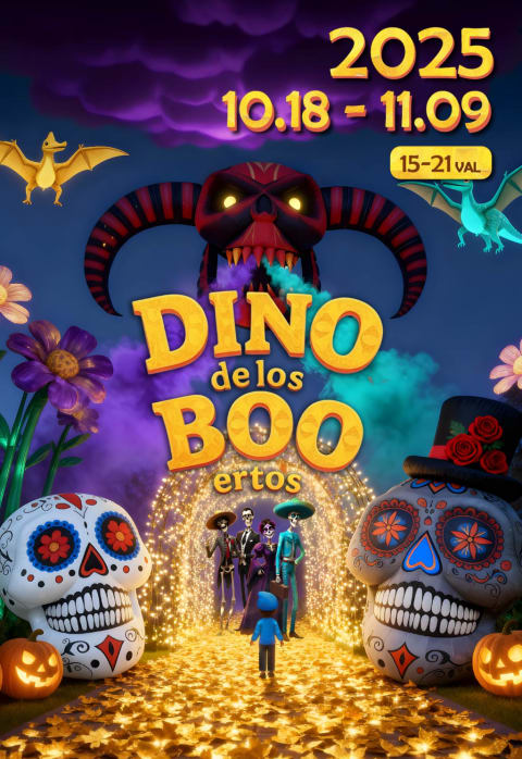 Buy tickets DINO de los BOOertos. Spalvų ir moliūgų fiesta Klaipėda, Dinozaurų parkas Dino.lt Radailiai October 18 - November 09