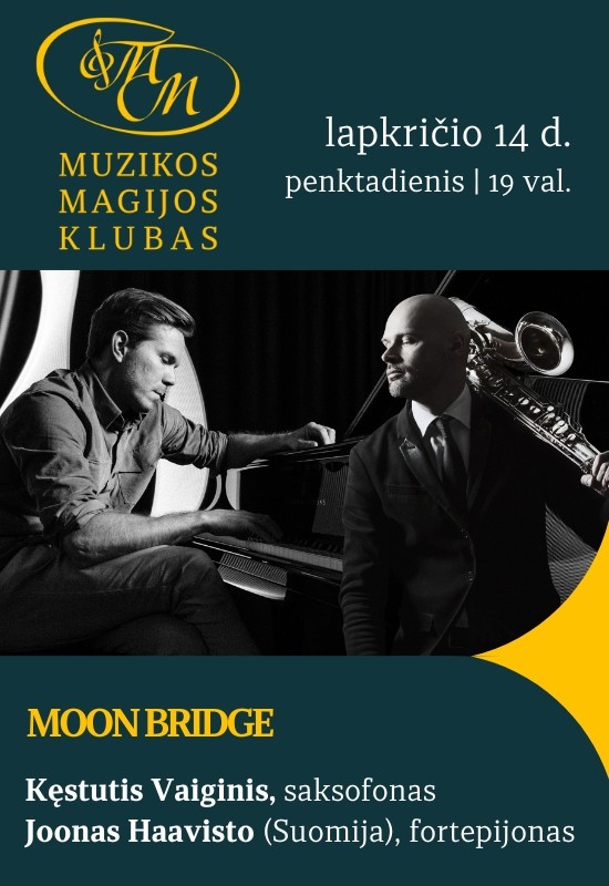 Купить билеты Moon Bridge | Kęstutis Vaiginis, Joonas Havisto Vilnius, Muzikos magijos klubas Ноябрь 14