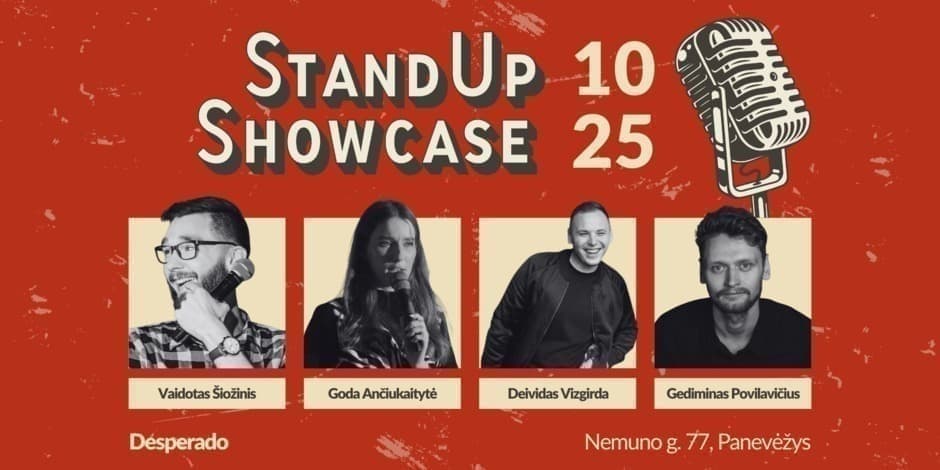 Pirkti bilietus Stand Up Showcase | Panevėžys Panevėžys, Desperado Spalis 25