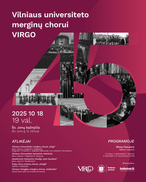 Купить билеты 45 metų „Virgo“ muzikinė kelionė | „Missa Popularis“ pirmąkart Vilniuje Vilnius, Šv. Jonų bažnyčia Октябрь 18