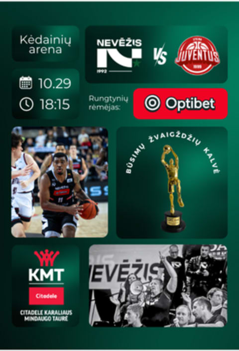 Buy tickets Citadele KMT: Kėdainių „Nevėžis“ - Utenos „Juventus“ Kėdainiai, Kėdainių arena October 29