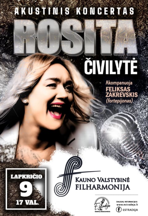 Pirkti bilietus ROSITOS ČIVILYTĖS AKUSTINIS KONCERTAS Kaunas, Kauno valstybinė filharmonija Lapkritis 09