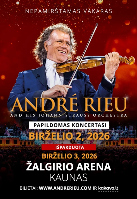 Pirkti bilietus André Rieu – papildomas Kaunas, Kauno Žalgirio arena Birželis 02