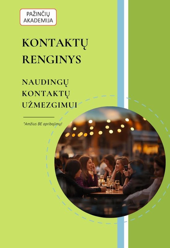 Pirkti bilietus Pažinčių-kontaktų renginys. Kurio tikslas-megzti tiesiog gerus kontaktus! Vilnius, In Mind studija Gruodis 06