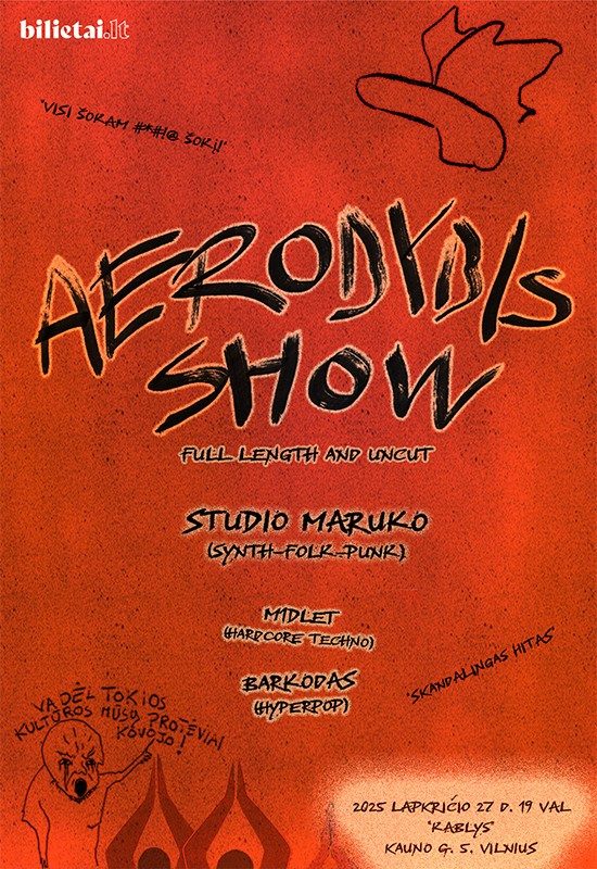 Pirkti bilietus AERODYDIS SHOW | KABLYS | VILNIUS Vilnius, Kablys Lapkritis 27