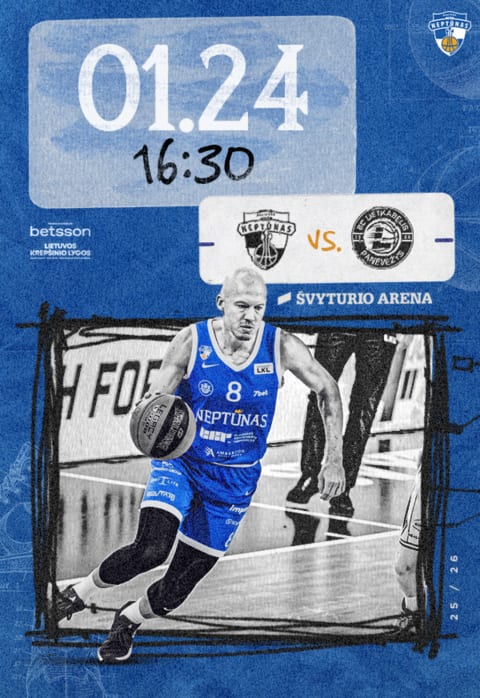 Pirkt biļetes LKL: Klaipėdos „Neptūnas“ – Panevėžio „Lietkabelis“ Klaipėda, Klaipėdos Švyturio arena Janvāris 24