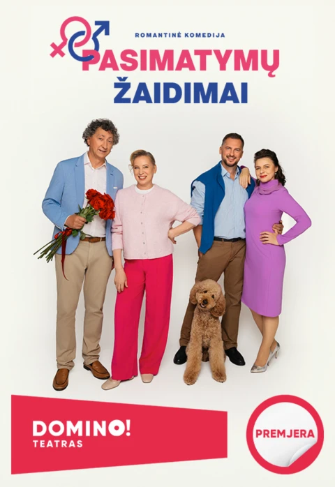 Купить билеты DOMINO teatras | premjera PASIMATYMŲ ŽAIDIMAI Alytus, Alytaus kultūros centras Январь 30