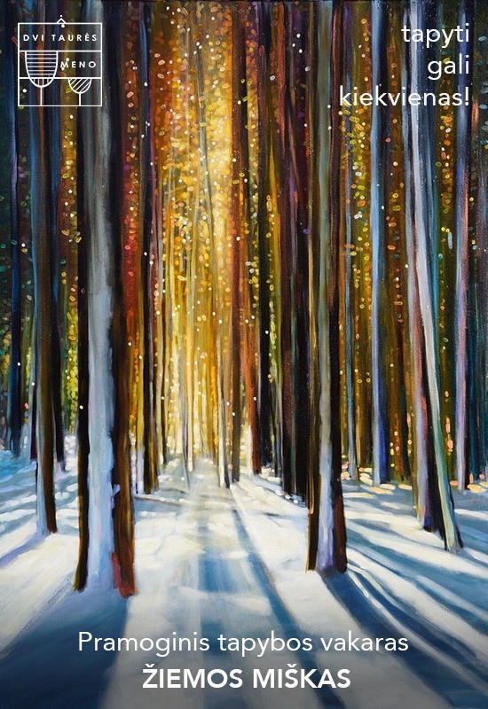 Купить билеты Tapybos vakaras: Žiemos miškas Vilnius, Dvi taurės meno tapybos studija - dvaras Декабрь 02